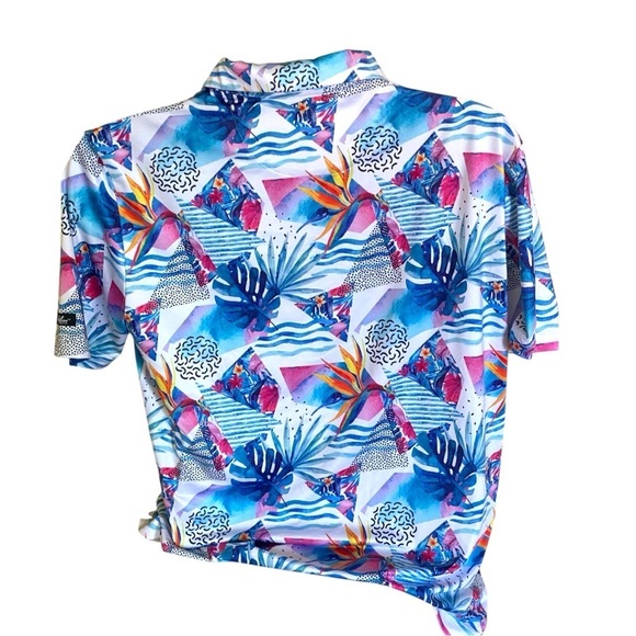HOLSON GOLF CO. The MICHAEL Good Shirts for Bad Golfers Tropical Print Polo (M) - Picture 5 of 13